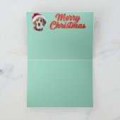 Grappige Beagle Kerstvakantie Kaart (Binnen)