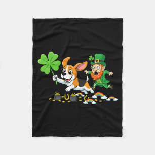 Grappige beagle klaver St. Patrick's dag vrouwen m Fleece Deken