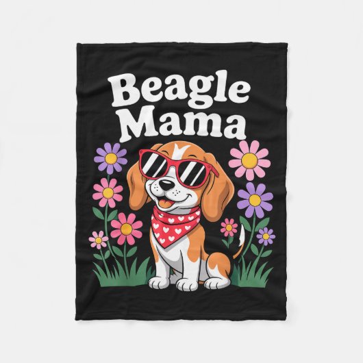 Grappige Beagle-kunst voor vrouwen Meisjes Moeder Fleece Deken (Voorkant)
