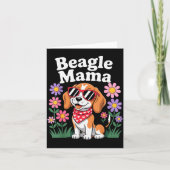 Grappige Beagle-kunst voor vrouwen Meisjes Moeder  Kaart (Voorkant)
