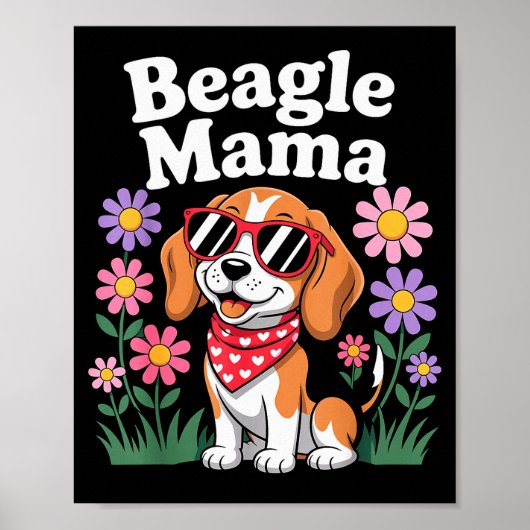 Grappige Beagle Kunst Voor Vrouwen Meisjes Moeder Poster (Voorkant)