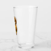 Grappige Beagle met Burger Grappig Mythisch Wezen Glas (Links)