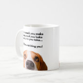 Grappige Beagle Mok, Beagle Lover Gift Koffiemok (Voorkant links)