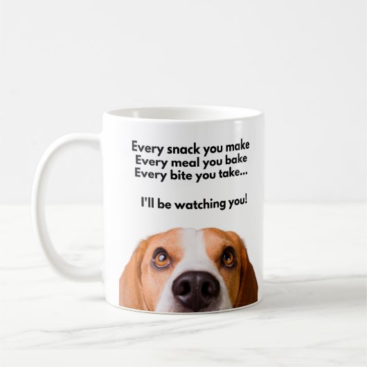 Grappige Beagle Mok, Beagle Lover Gift Koffiemok (Links)