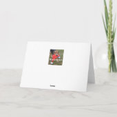 Grappige Beagle Rode Overdekte Brug Kerstmis Feestdagen Kaart (Achterkant)