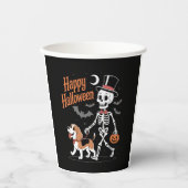 Grappige Beagle Skeleton Hond Wandelen Papieren Bekers (Voorkant)
