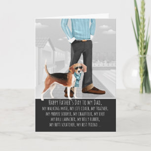 Grappige Beagle voor Vaderdag van de hond Kaart