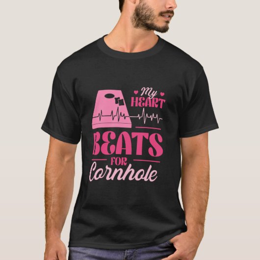 Grappige Bean Bag Corn Hole Vrouwen Cornhole T-shirt (Voorkant)