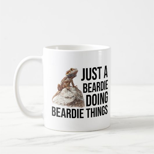Grappige Bearded Dragon quote Koffiemok (Links)