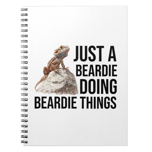 Grappige Beardie Bearded Dragon Quote Notitieboek (Voorkant)