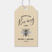 Grappige Bedankt voor Bee-ing Hier | Rustieke  bij Cadeaulabel (Voorkant)