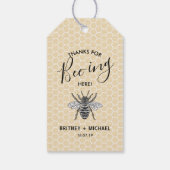 Grappige Bedankt voor Bee-ing Hier | Rustieke bij Cadeaulabel (Achterkant)