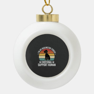 Grappige Bedlington Terrier Emotionele Ondersteuni Keramische Bal Ornament