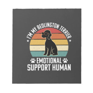 Grappige Bedlington Terrier Emotionele Ondersteuni Notitieblok