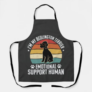 Grappige Bedlington Terrier Emotionele Ondersteuni Schort