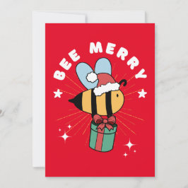 GRAPPIGE BEE MERRY CHRISTMAS CADEAU KAART