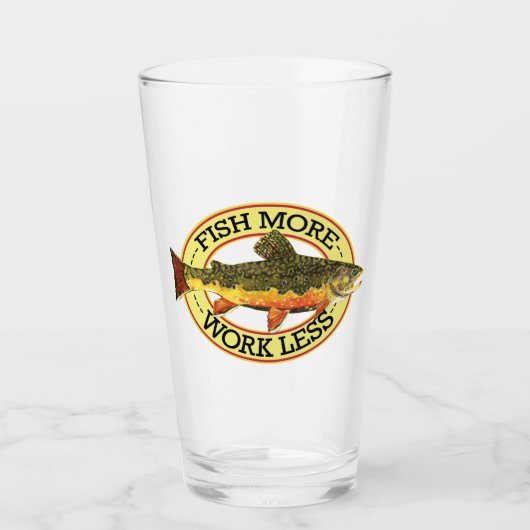 Grappige Beekforel Vissen Angler's Glas (Voorkant)