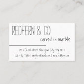 Grappige beeldhouwer vrouw aanpasbaar visitekaartje (Achterkant)