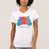grappige beeldkat en kleurrijke kat t-shirt (Voorkant)