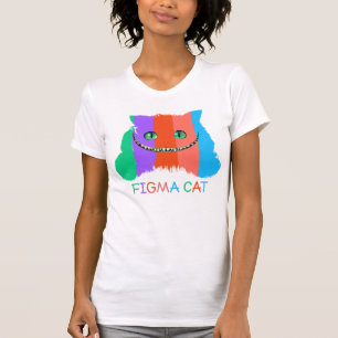 grappige beeldkat en kleurrijke kat t-shirt