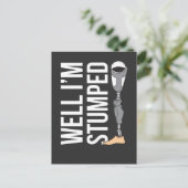 Grappige beenprothese voor geamputeerden Humor Briefkaart (Staand voorkant)