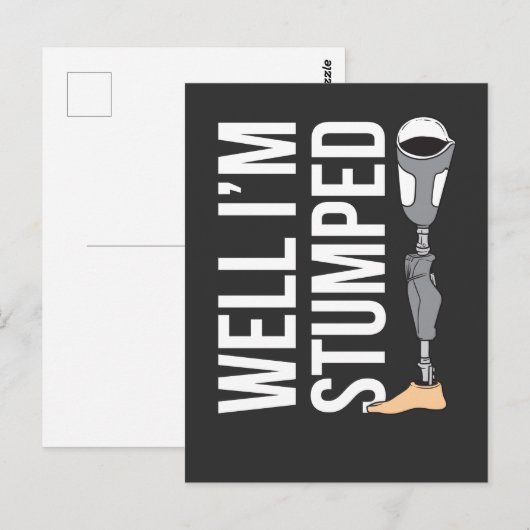 Grappige beenprothese voor geamputeerden Humor Briefkaart (Voorkant / Achterkant)