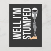 Grappige beenprothese voor geamputeerden Humor Briefkaart (Voorkant)