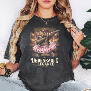 Grappige Beer Balletdanser Dabbing Tutu Ontwerp T-shirt