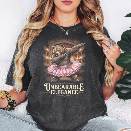 Grappige Beer Balletdanser Dabbing Tutu Ontwerp T-shirt