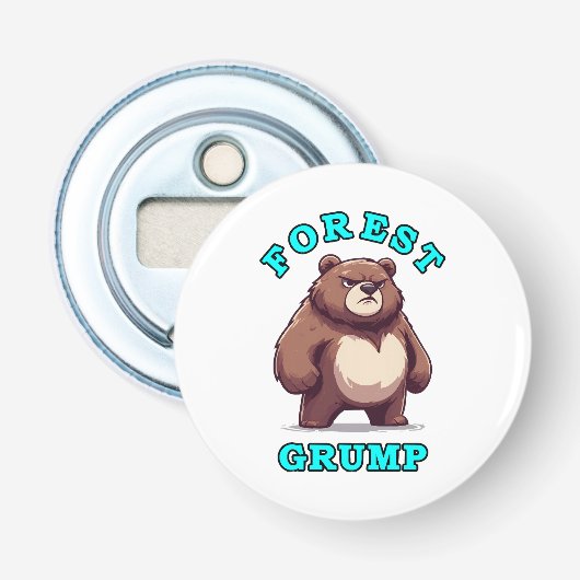 Grappige Beer Button Flesopener (Voorkant)
