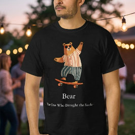 Grappige Beer Die de Snacks Meebracht T-Shirt