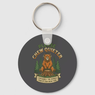 Grappige Beer Die Graag Stil Chewt Sarcasme Humor Sleutelhanger