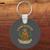 Grappige Beer Die Graag Stil Chewt Sarcasme Humor Sleutelhanger (Voorkant)