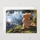 Grappige beer die ondeugend plast. briefkaart (Voorkant / Achterkant)