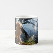 Grappige beer die ondeugend plast. koffiemok (Center)