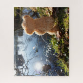 Grappige beer die ondeugend plast. legpuzzel (Verticaal)