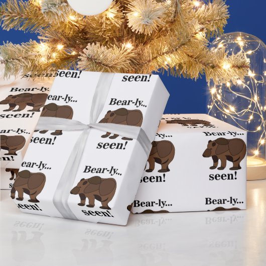 Grappige Beer Dier Humor Quote Cadeaupapier (Feestdagen)