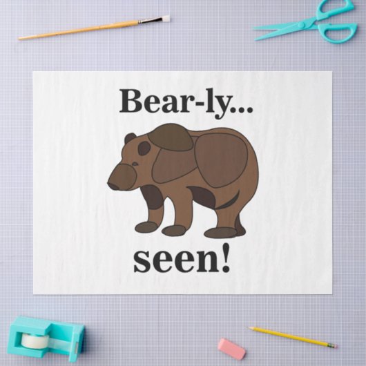 Grappige Beer Dieren Humor Citaat Tissuepapier (Craft)
