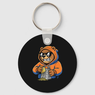 Grappige Beer Grating Kaas T-shirt Grafisch Voor M Sleutelhanger