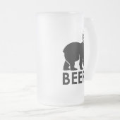 Grappige Beer Herten Bier Matglas Bierpul (Voorkant rechts)