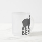 Grappige Beer Herten Biermok Matglas Koffiemok (Voorkant rechts)