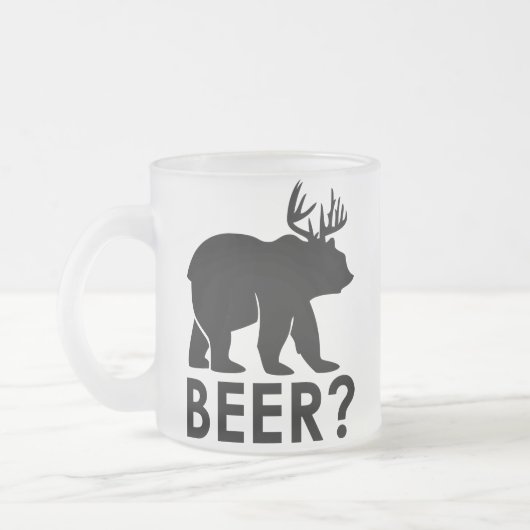 Grappige Beer Herten Biermok Matglas Koffiemok (Links)