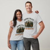 Grappige beer kampeer bord natuur heeft gebeld t-shirt (Unisex)
