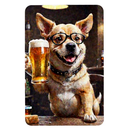 Grappige Beer Lover Hond Bier Koelkast Magnet Magneet (Verticaal)