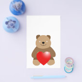 Grappige beer met een hart flyer (Enkel)