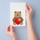 Grappige beer met een hart flyer (Hand)