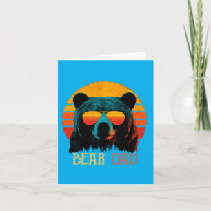 Grappige Beer Retro Vintage Dieren Eigenaar Zonneb Kaart