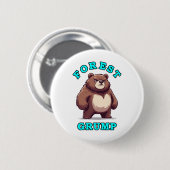 Grappige Beer Ronde Button 5,7 Cm (Voorkant /achterkant)