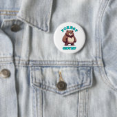 Grappige Beer Ronde Button 5,7 Cm (In situ)
