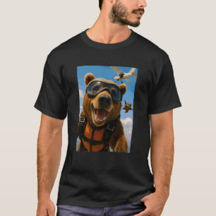 Grappige Beer Sky Diving Diver Dierenliefhebber Di T-shirt